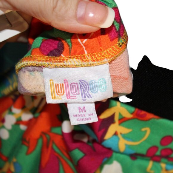 SKIRT by LuLaRoe Madison Floral With Pockets Orange FLORAL Size M NWT's - Picture 7 of 7